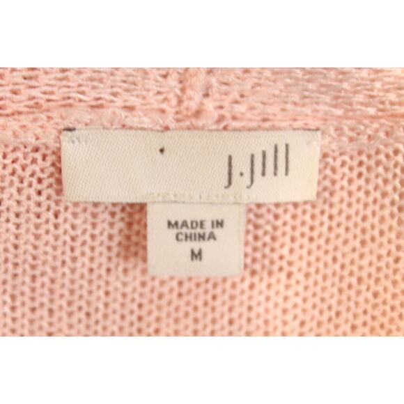 Lot of 2 J Jill Linen Blended Lightweight Long Cardigan size M/Tall Blue Pink - Picture 14 of 16